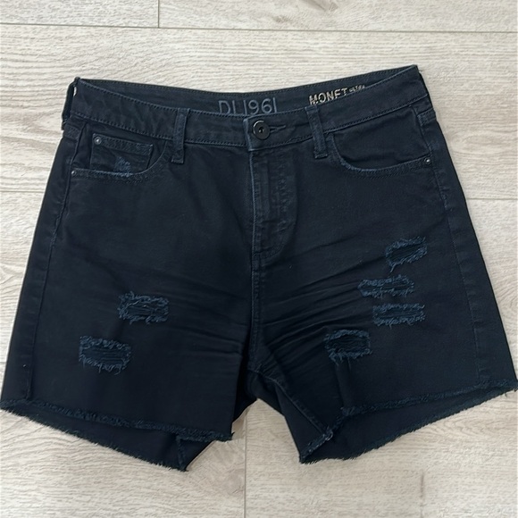 Monet black destroyed shorts - Picture 2 of 10